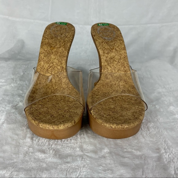 spinel size 7 nwot cork open toe heels - Picture 9 of 12